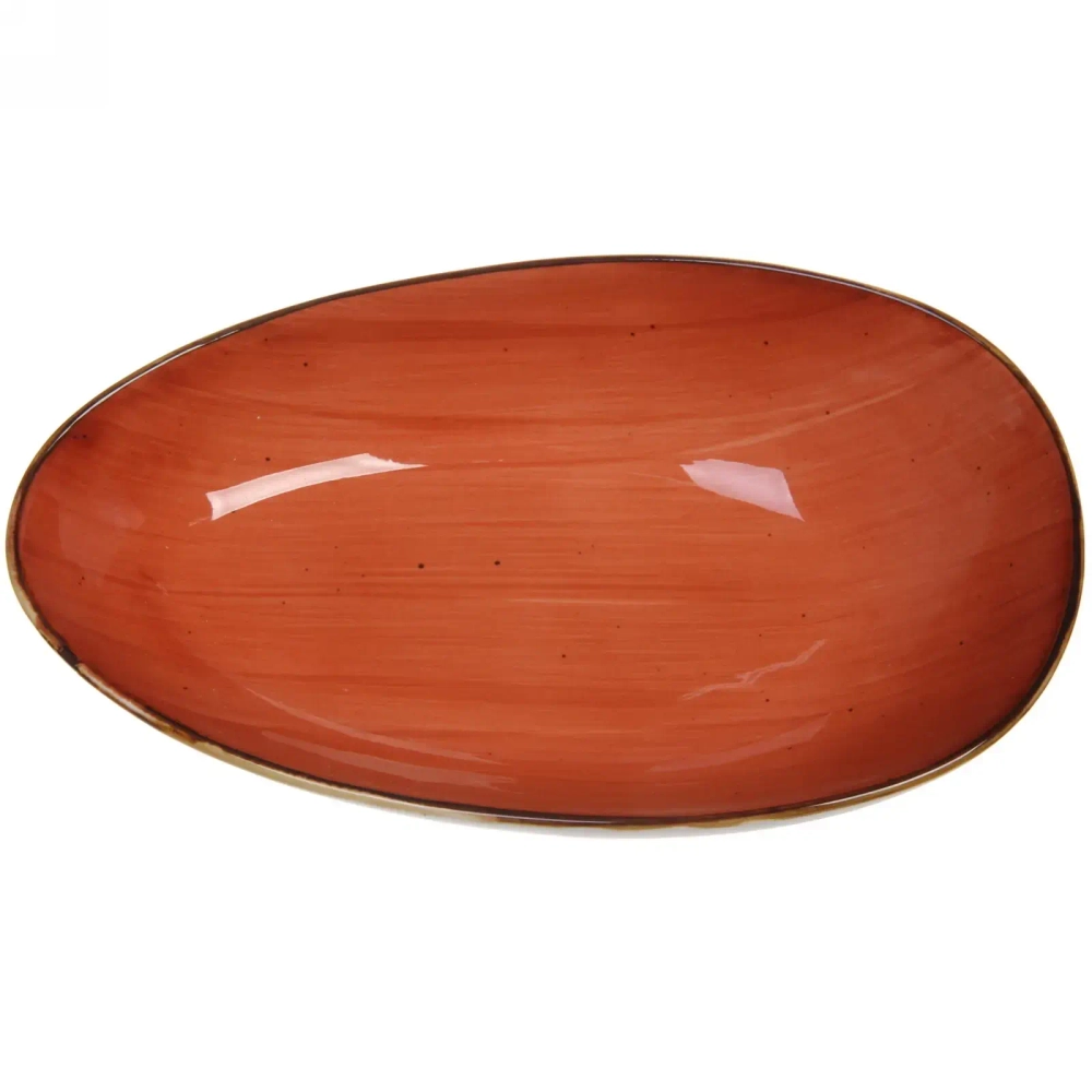 Тарелка керамическая «Corsica orange» 26*16*6см