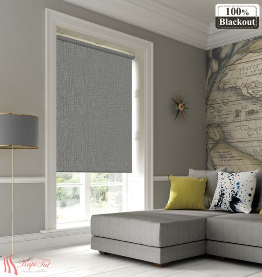 Рулонная штора Классик Блэкаут (тёмно-серый)