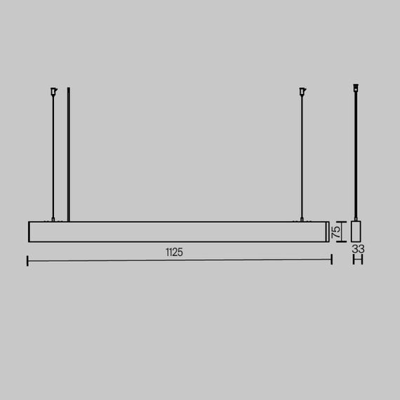 Подвесной светодиодный светильник Maytoni Technical Pendant Basis P051PL-36W2.7-6K-B
