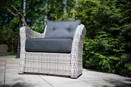 Кресло из ротанга в комплекте с подушками Besta Fiesta ВЕНЕЦИЯ, серый