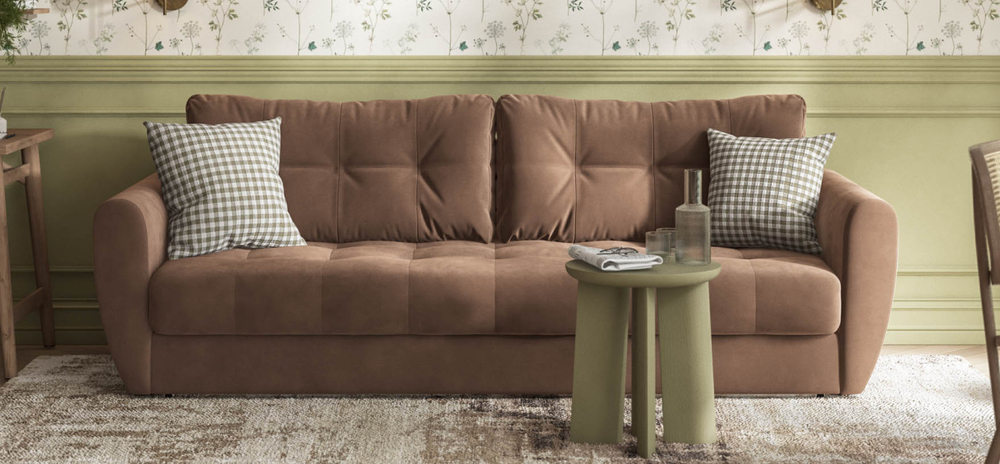 Диван Престон велюр Монолит мокко