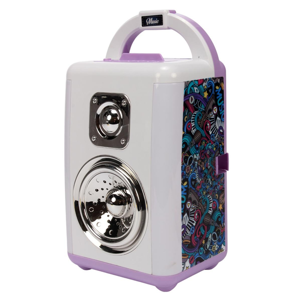 Игрушка на бат. Музыкальня колонка с микрофоном, коробка 6006