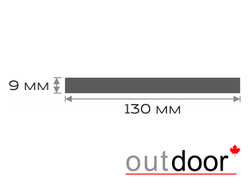 Доска ДПК Outdoor 130*9*4000 мм. полнотелая STORM BROWN коричневая микс