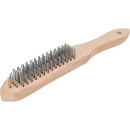 Проволочная щетка, 5 рядов проволоки, деревянная рукоятка Top Tools 14A605