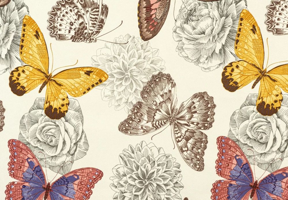 Велюр Батэрфляис браун (Butterflies brown) 2D-02