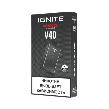 Ignite V40 Вишня-лёд 4000 затяжек 20мг (2%)