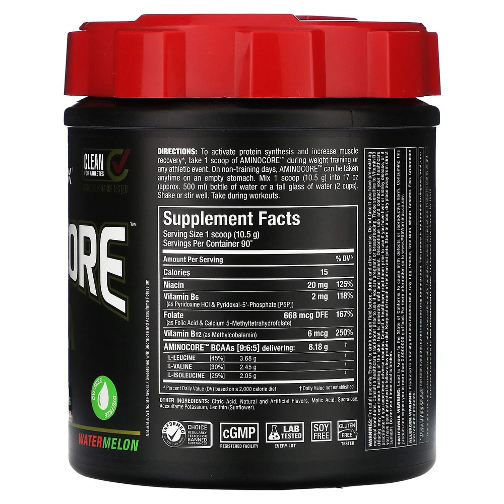 ALLMAX, AMINOCORE™ BCAA, со вкусом арбуза, 945 г (2,1 фунта)