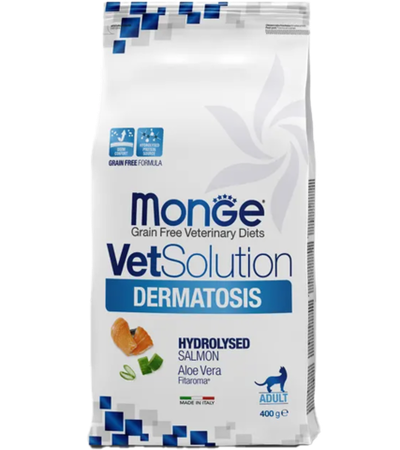 Monge VetSolution Cat Dermatosis Дерматозис для кошек при заболеваниях кожи 400гр.