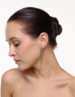 Серьги "Long Double Chain" Silver