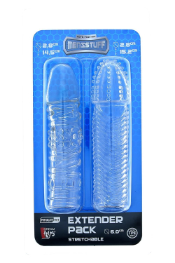 Комплект из 2 прозрачных насадок на пенис Penis Extender Pack
