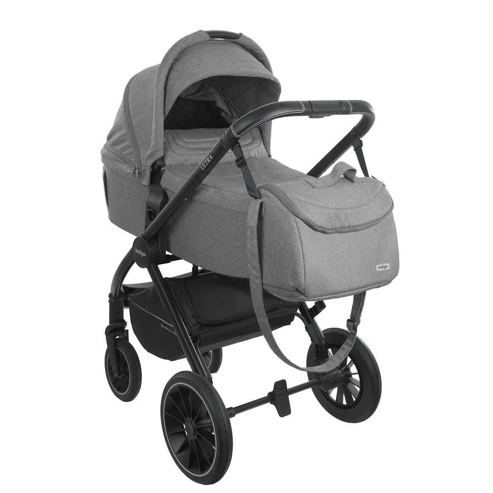 Детская коляска Indigo ULTRA 3в1 серый