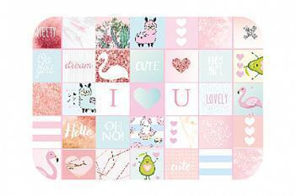 Настольное покрытие д/лепки 430*640 "Модный микс 2021" (Пчелка)