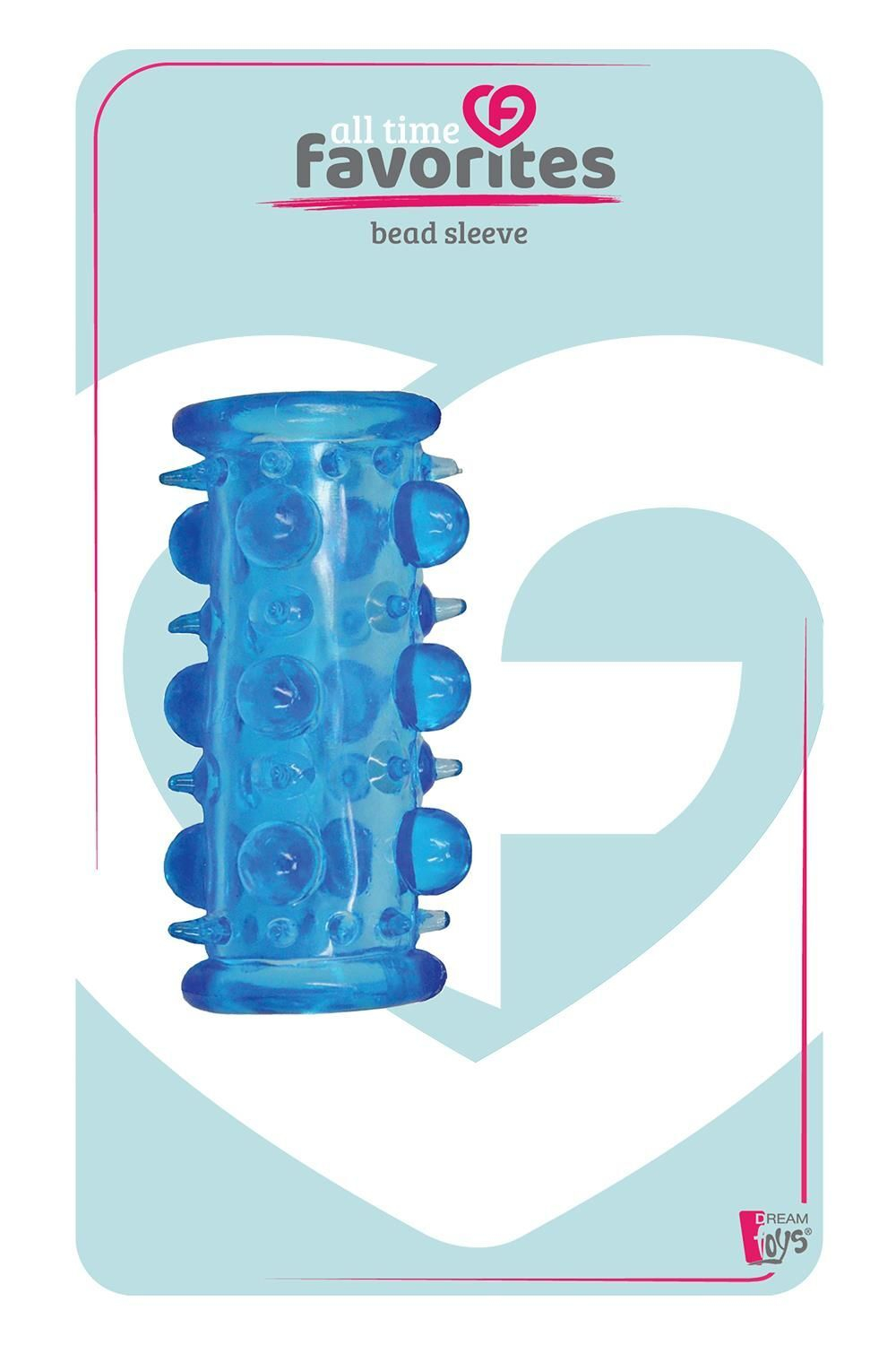 Голубая насадка с шипами и шишечками Bead Sleeve