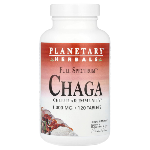 Planetary Herbals, Full Spectrum™, чага, 120 таблеток