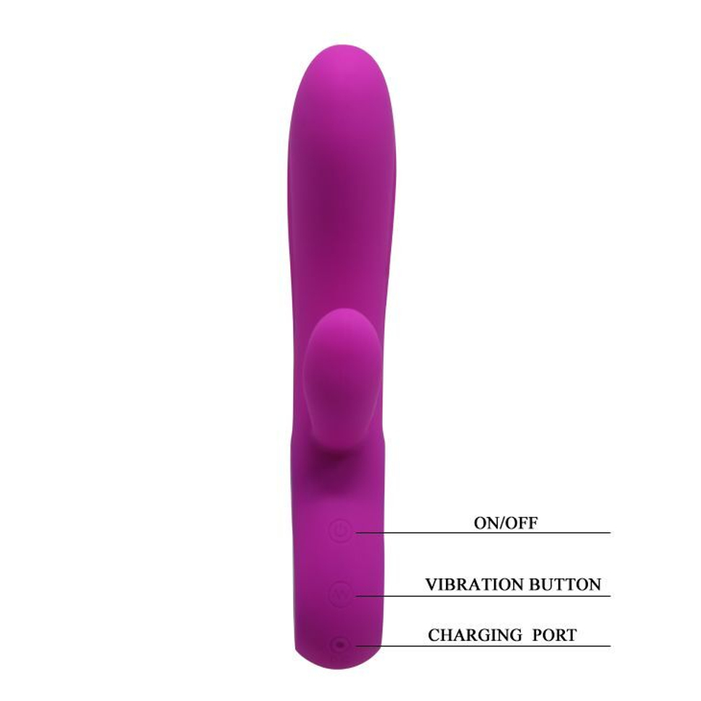 Лиловый вибратор Conrad - 21 см. (Цвет: лиловый)