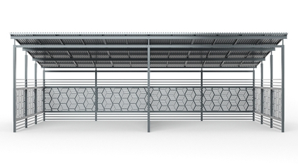 Большой навес над контейнерами SK00103