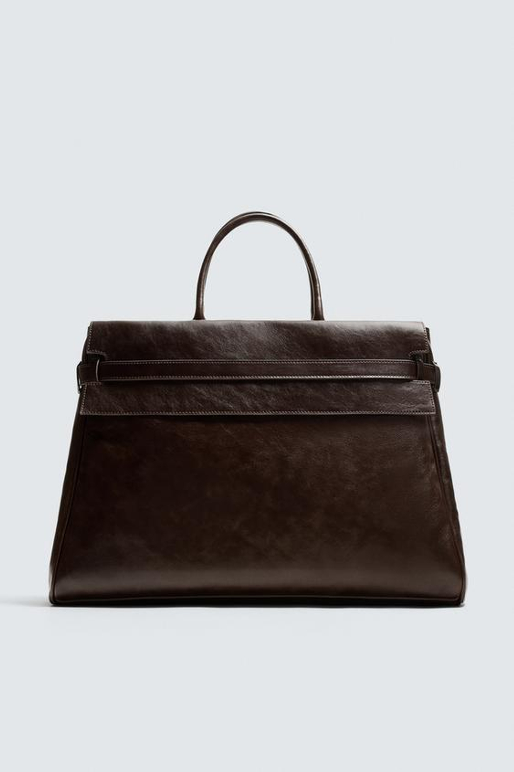 ZARA КОЖАНАЯ СУМКА, КОРИЧНЕВЫЙ