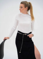 Лонгслив Lumina белый с невысоким горлом