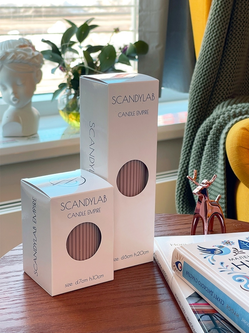 Декоративная свеча 7х10см SCANDYLAB Empire White SL-ES01