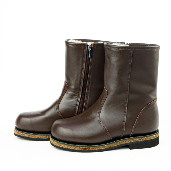 Унты укороченные мужские из кожи теленка