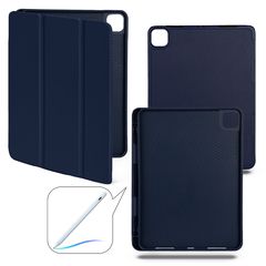 Чехол книжка-подставка Smart Case Pensil со слотом для стилуса для iPad Pro 5 (12.9") - 2021 (Темно-синий / Dark Blue)