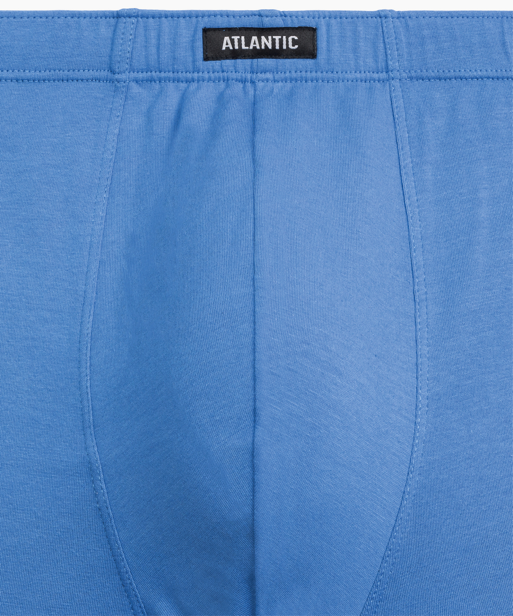 Мужские трусы шорты Atlantic, набор из 3 шт., хлопок, серый меланж + голубые + темно-синие, 3MH-209