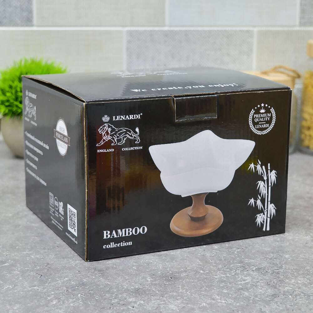 Конфетница 19,5см на ножке "Tropical", фарфор