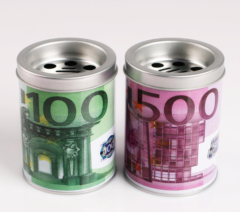 Пепельница бездымная "EURO" 7.7х10,2см,микс 64E-74970