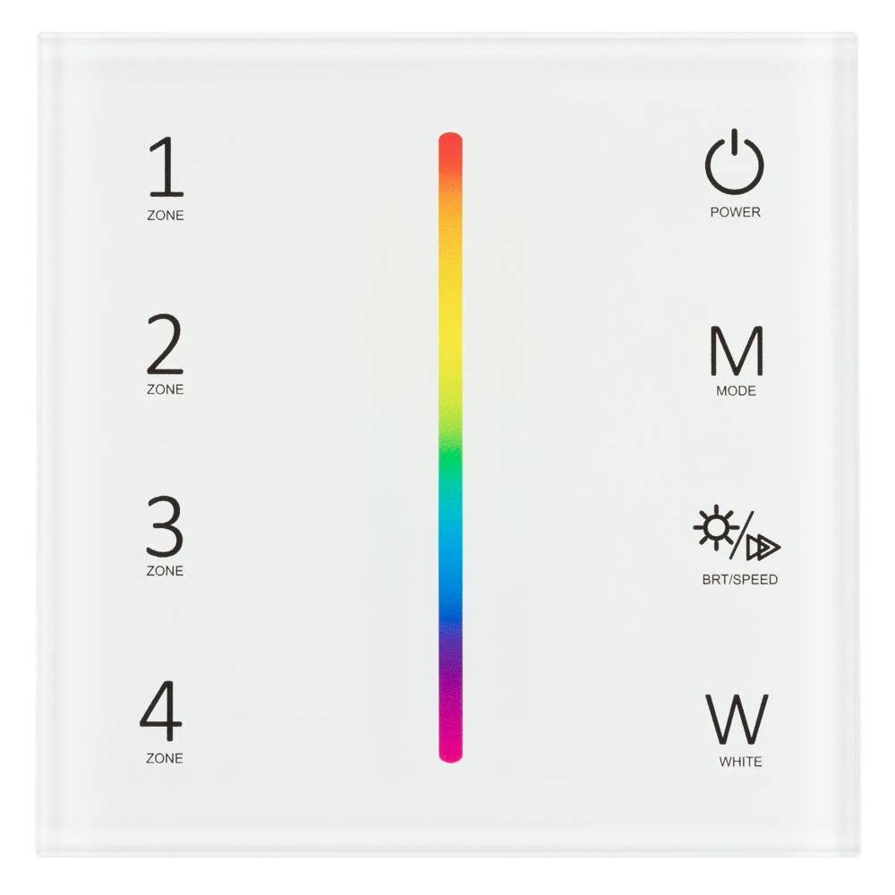 Панель Sens SMART-P45-RGBW White (230V, 4 зоны, 2.4G) (Arlight, IP20 Пластик, 5 лет) 028140