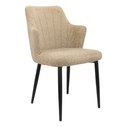 Стул "Монт" (арт. 346), велюр Сити02 светло-коричневый, ножки черные