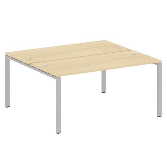 Metal System Рабочая станция на П-образном м/к БП.РАС-СП-2.4 Акация Лорка/Металл Серый 1600*1475*750