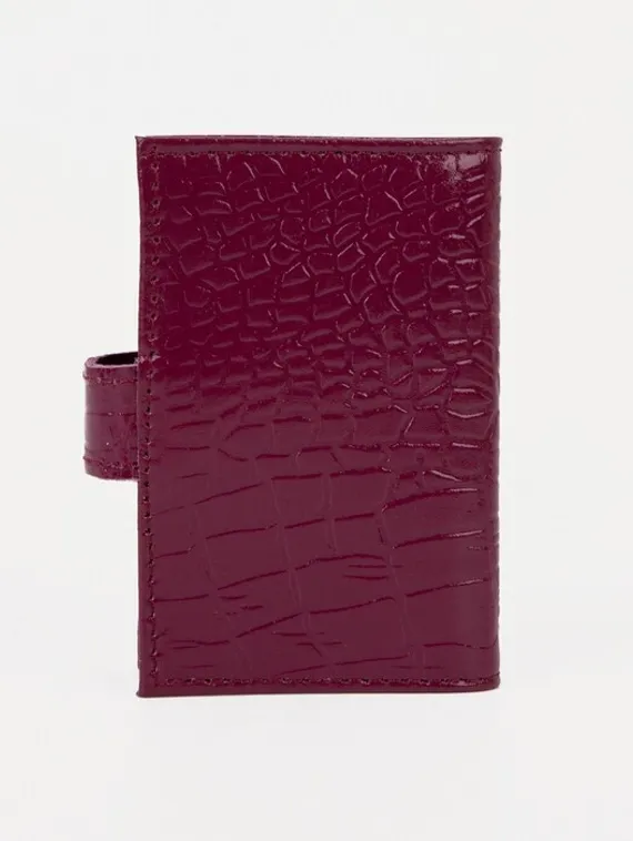 Визитница на кнопке, цвет лиловый