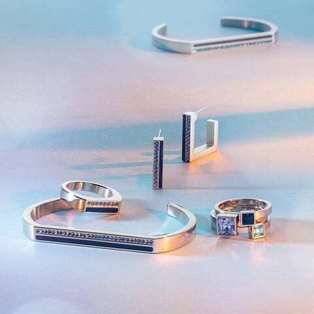 Серьги-пусеты Coeur de Lion Blue-Silver 0133/21-0717