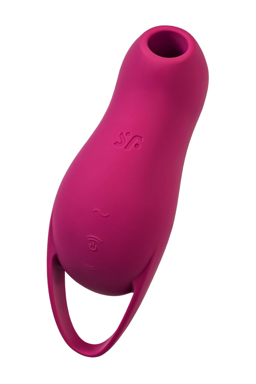 Малиновый вакуум-волновой стимулятор клитора с вибрацией Pocket Pro 1 (Цвет: бордовый)
