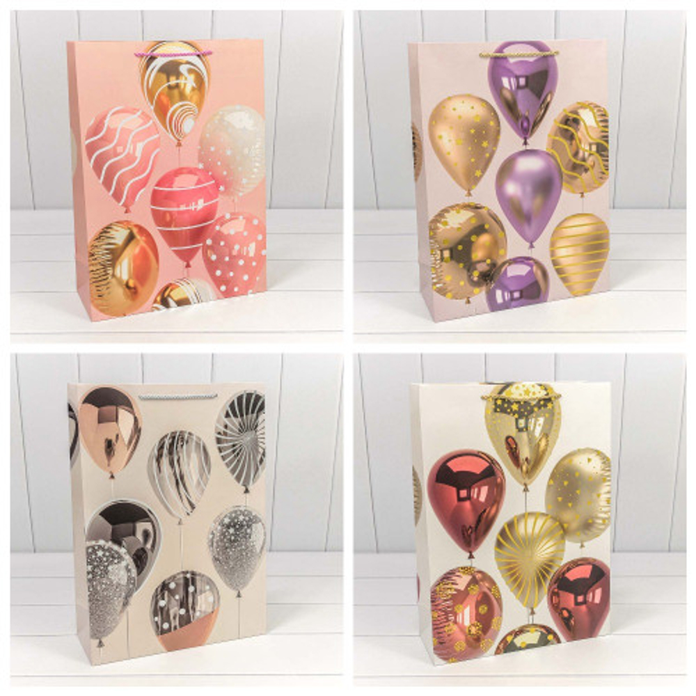 Пакет подарочный 30х41.5х12см "Воздушные шары " (Микс)