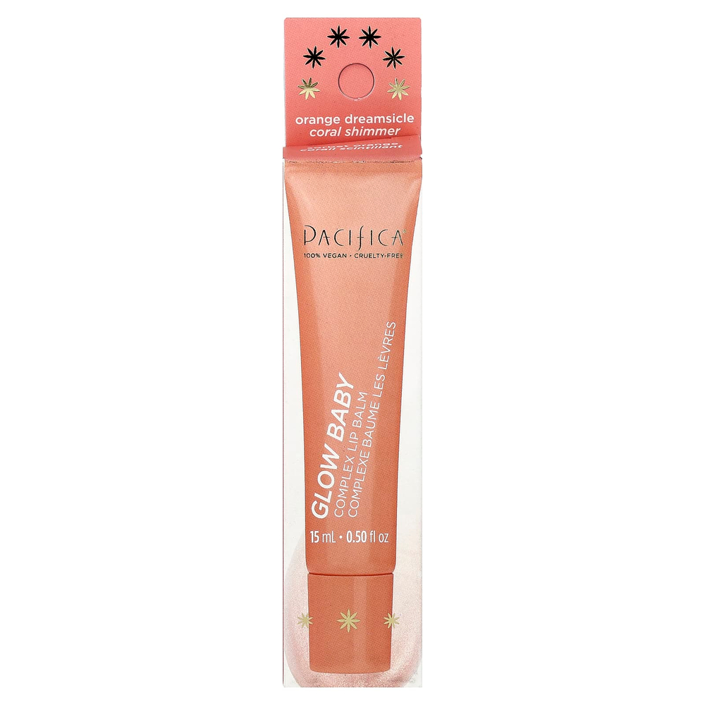 Pacifica, Glow Baby, комплексный бальзам для губ, апельсин, 15 мл (0,5 жидк. унции)