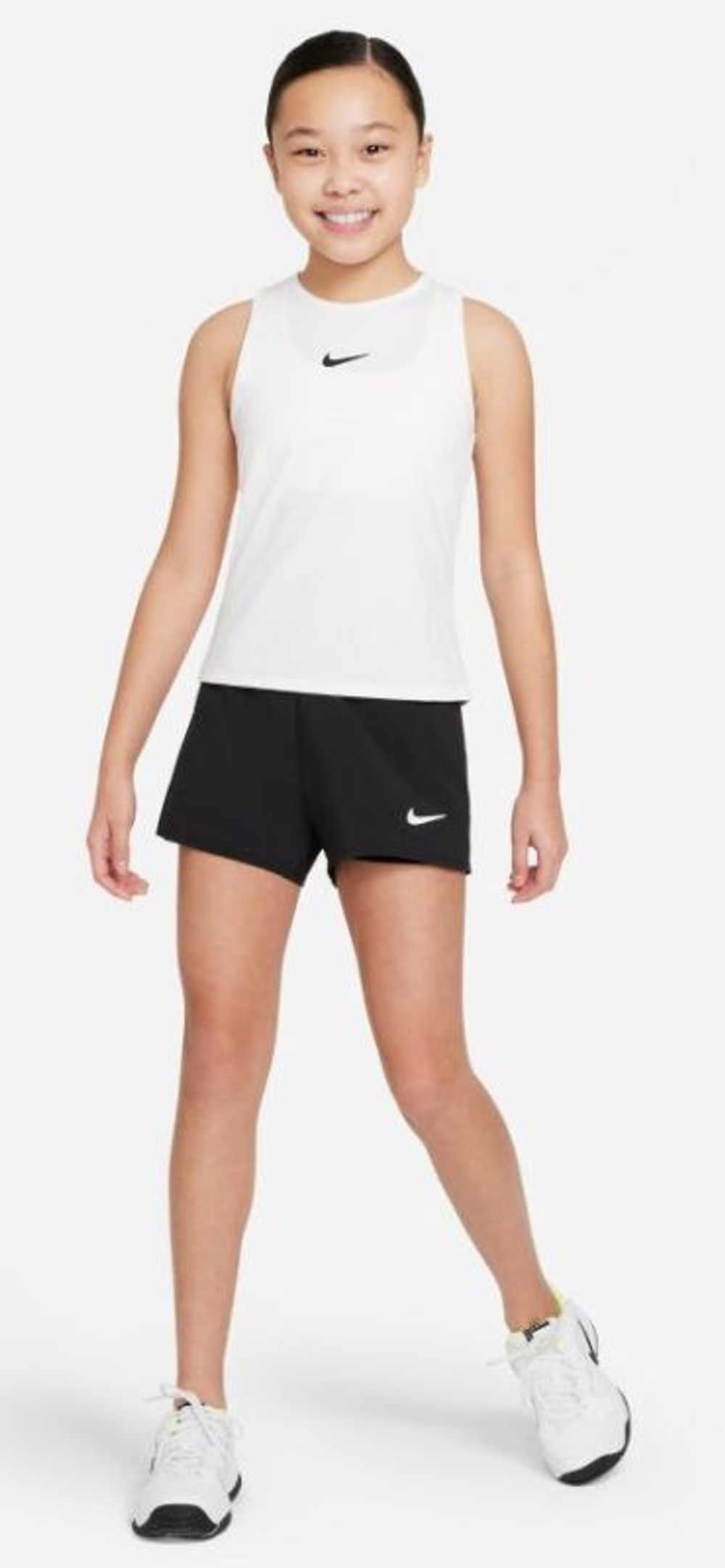 Шорты для девочки теннисные Nike Court Dri-Fit Victory Short G - black/white