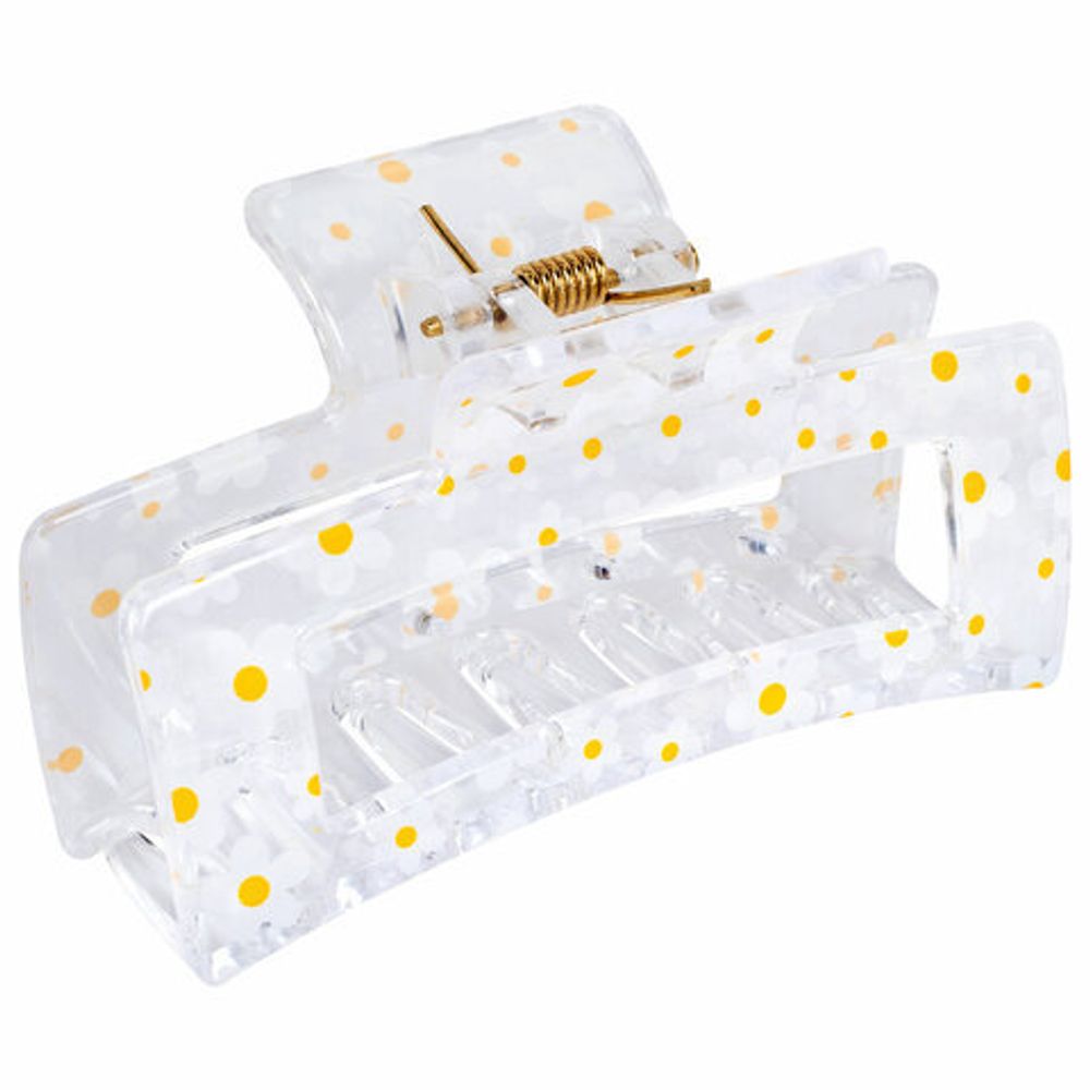 Краб для волос 8,5 см, прозрачный с рисунком, АССОРТИ, MONTE VITA, 457005