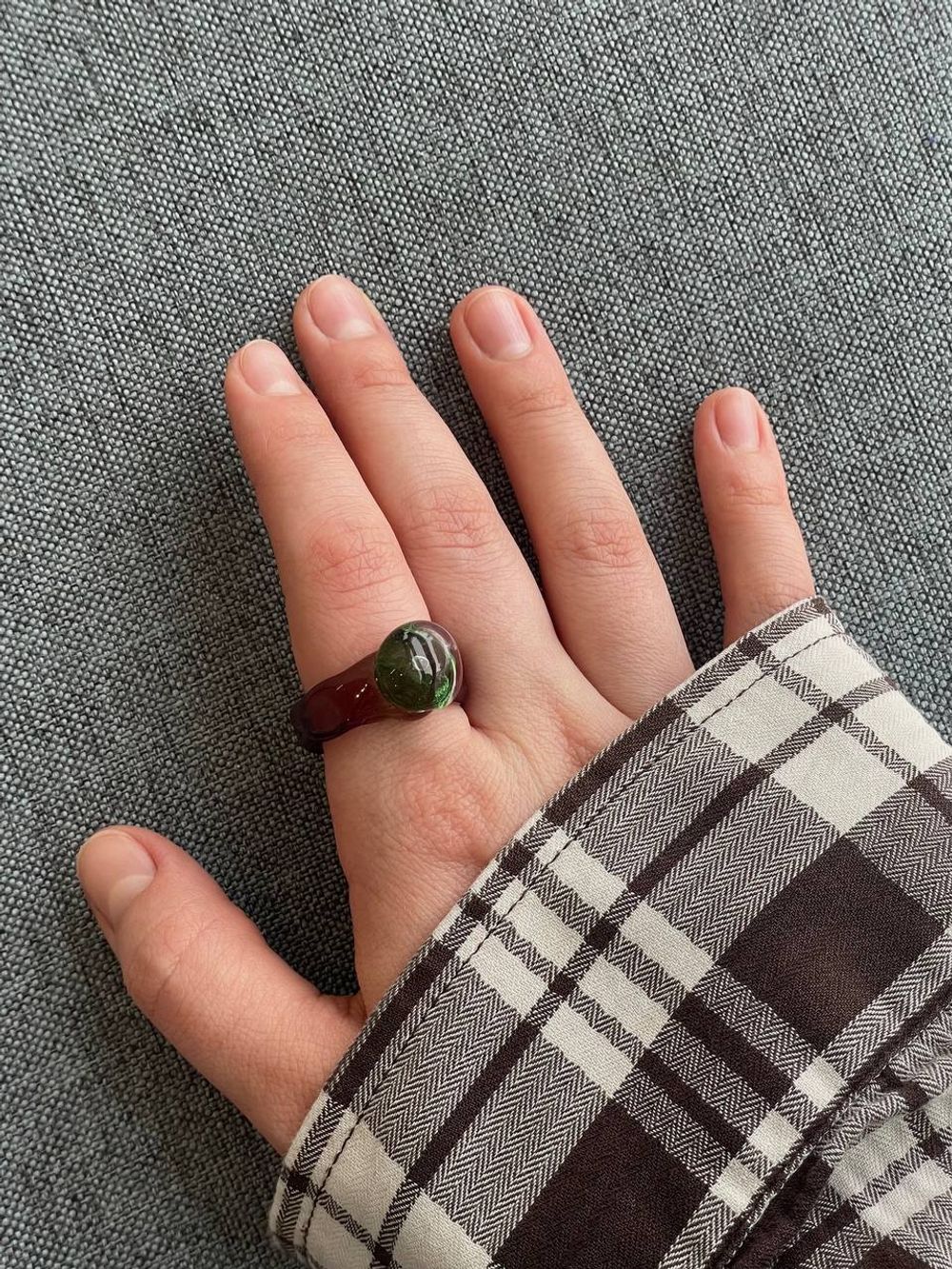 Кольцо Капля, стекло