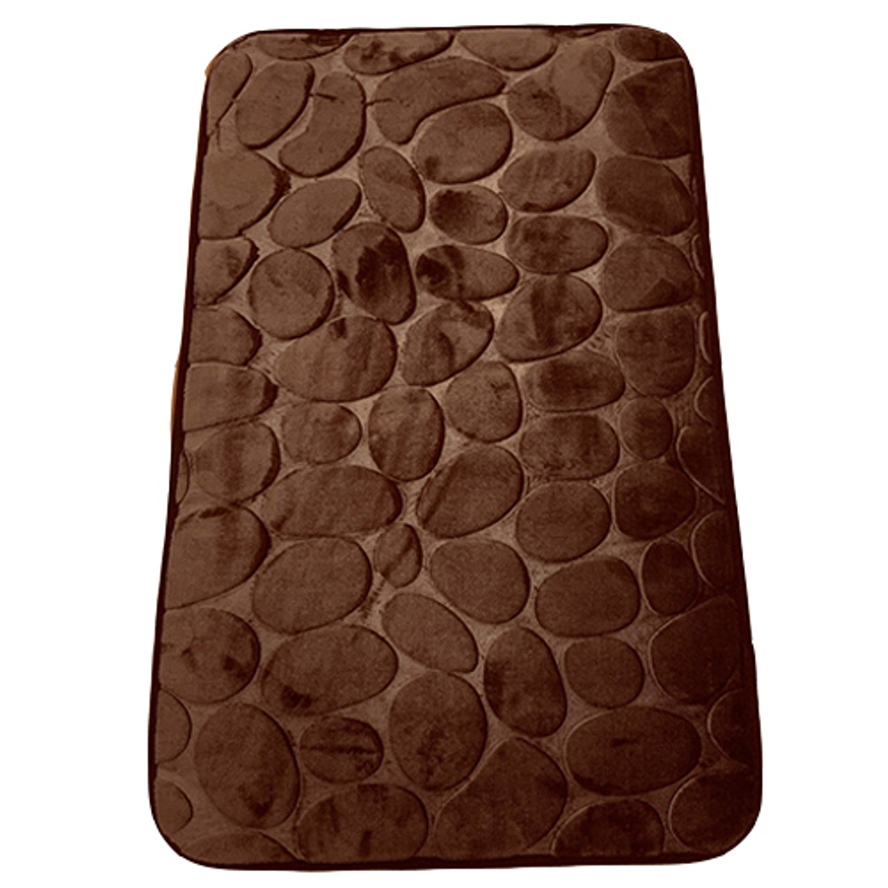 Коврик для ванной комнаты Vanaldi Камни двухцветные 50*80 шоколад/зелей