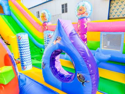 Коммерческий надувной батут с горкой «В гостях у моря 2» 9*5*5 м