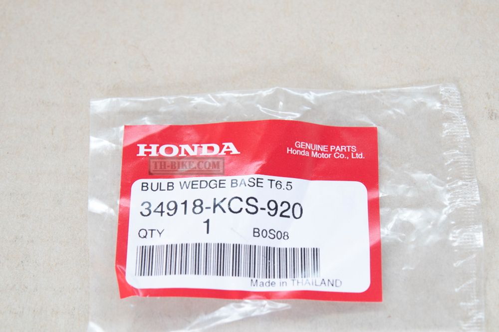 34918-KCS-920. BULB, WEDGE BASE (T6.5) (12V 1.7W). Bulb T6.5 type. OEM Honda
