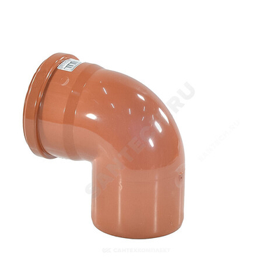 Отвод НПВХ коричневый Дн 200х87гр б/нап в/к KGB Ostendorf 223240