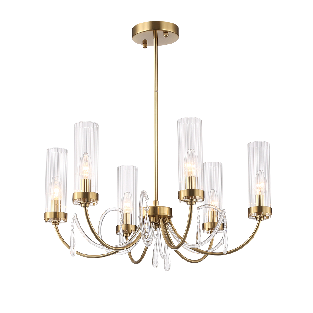 SL1400.303.06 Люстра подвесная ST-Luce Латунь/Латунь, Прозрачный E14 6*40W ILLUMIA