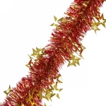 Мишура 2м 8см «Звезда», Красный/золото