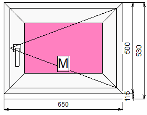 Пластиковое окно 500 х 650 ТермА Эко + Москитная сетка