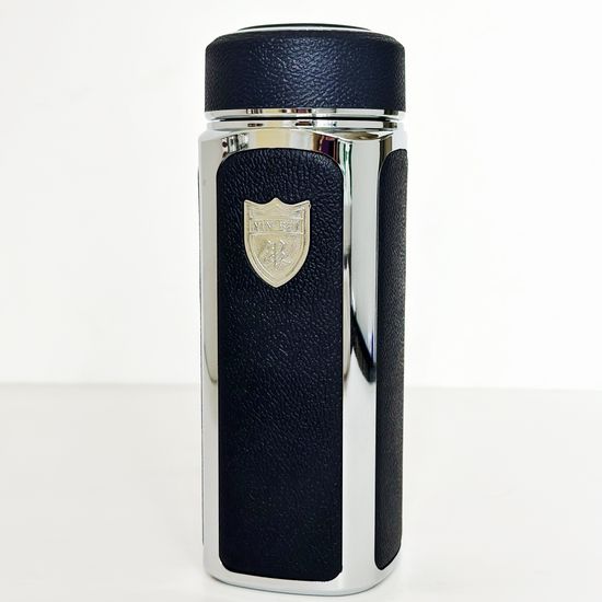 Термос премиум, кожа черный, 360 мл