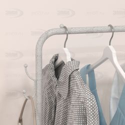 Вешалка гардеробная "Радуга 2" белое серебро, ЗМИ