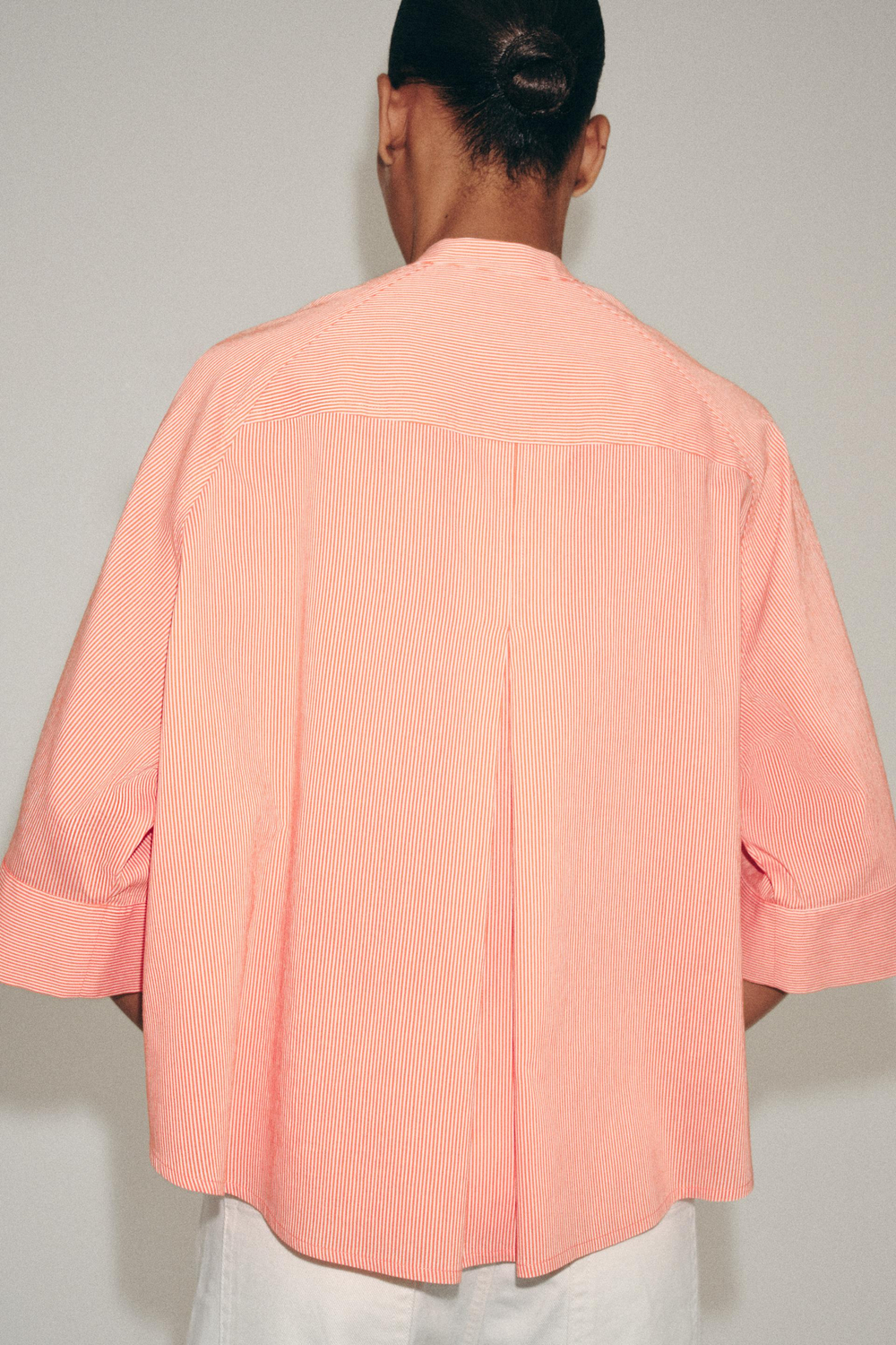 ZARA АСИММЕТРИЧНАЯ РУБАШКА — ZW COLLECTION, МАНДАРИНОВЫЙ