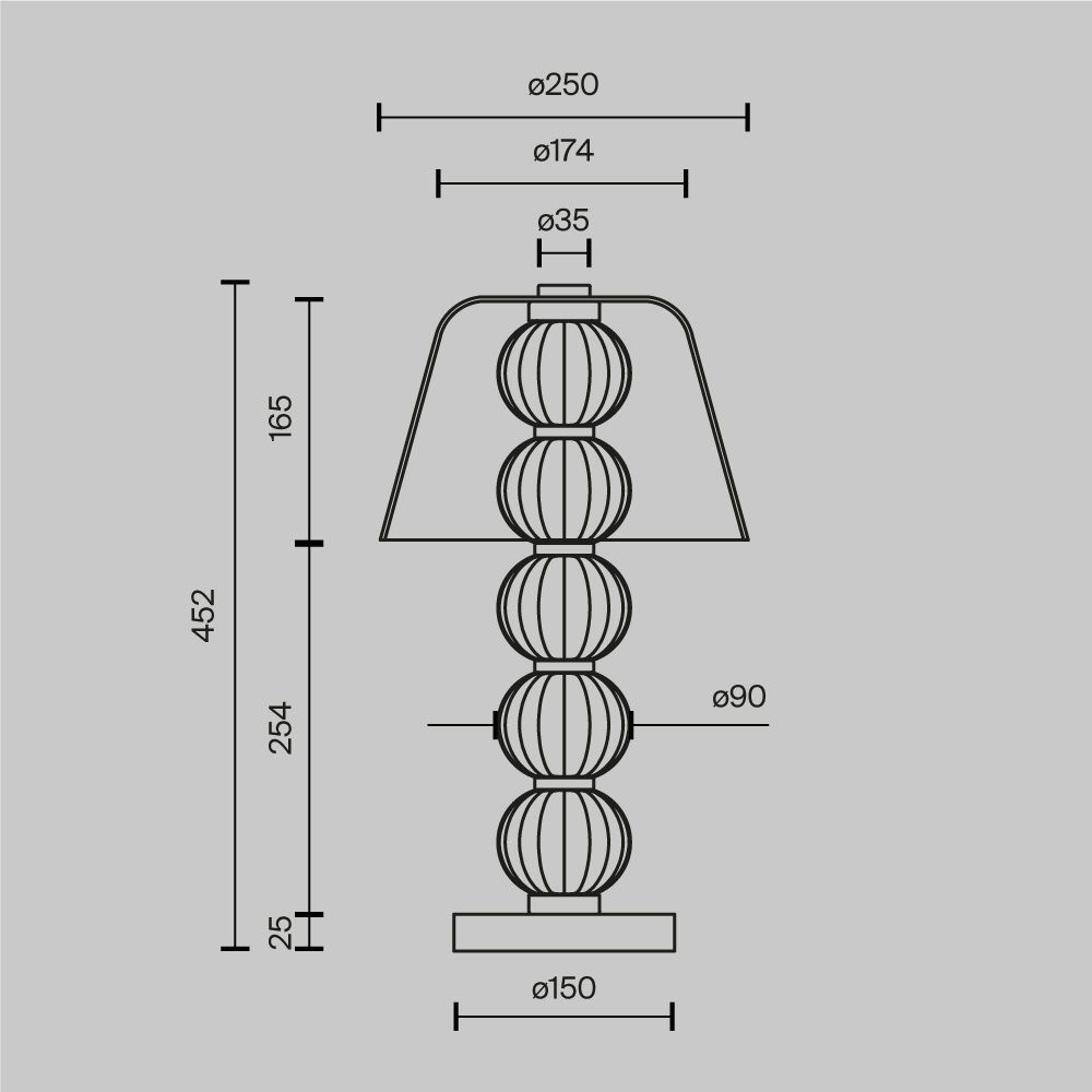 Настольная лампа светодиодная Maytoni Amulet MOD555TL-L8G3K